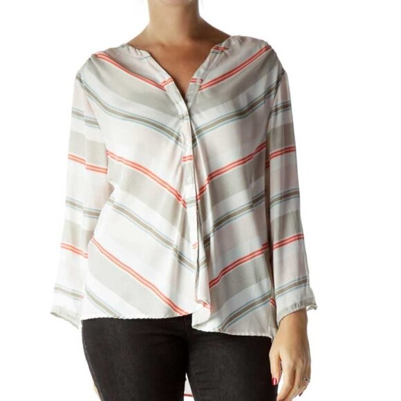 BB Dakota Tops - BB Dakota Pink Print Blouse